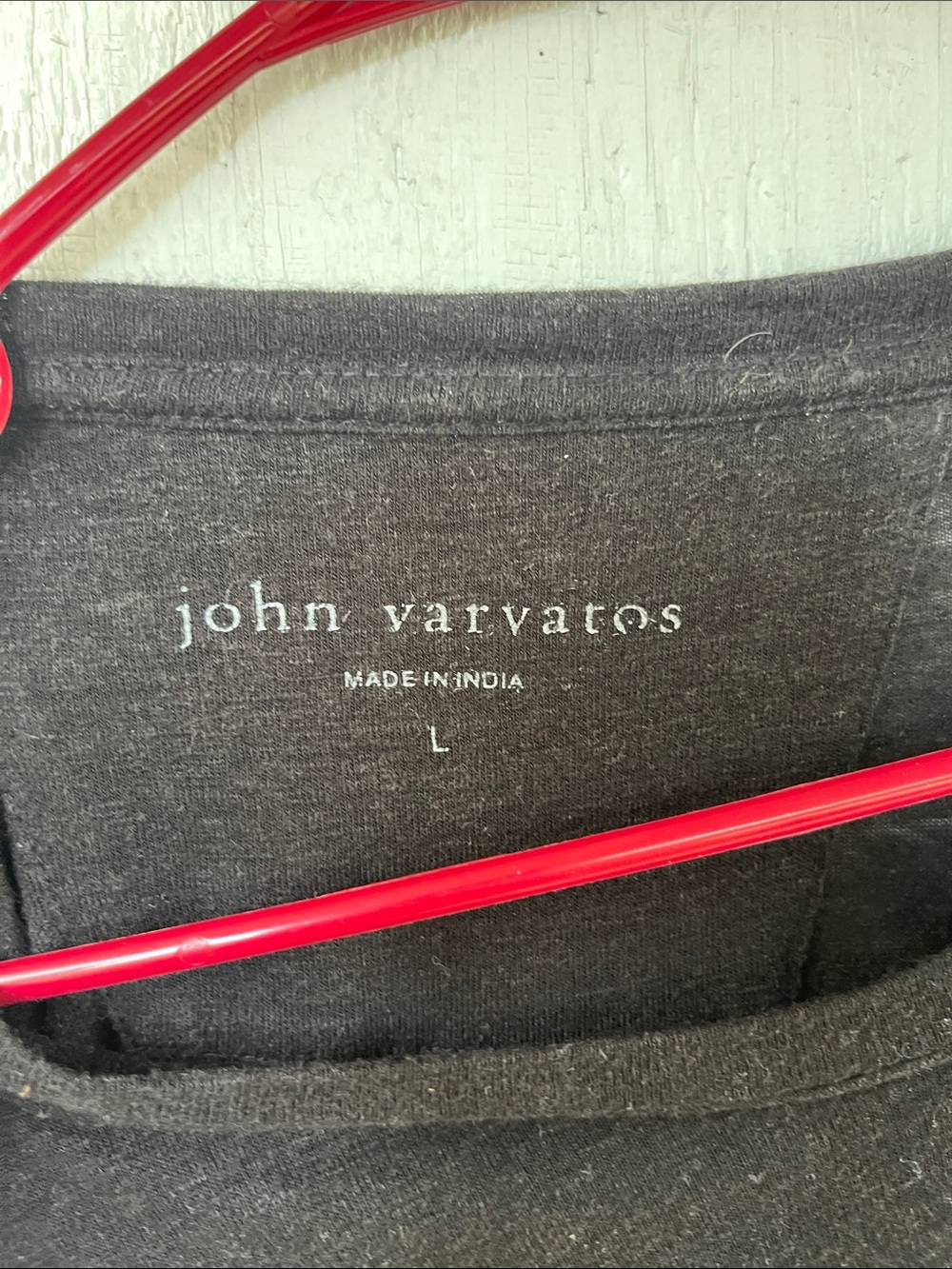John Varvatos Black Short-Sleeve Tee with Muted Pink-Beige Skull - Picture 2 of 4